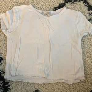 White cropped tee